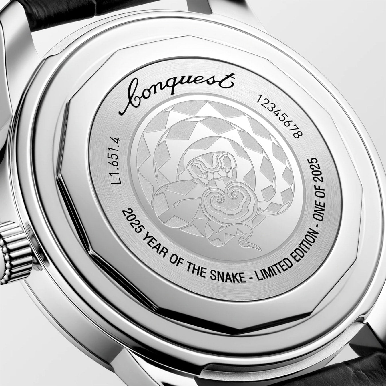 Longines L1.651.4.09.2 Conquest Heritage Year of The Snake Edition Red Dial on Strap