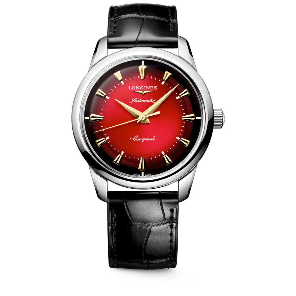 Longines L1.651.4.09.2 Conquest Heritage Year of The Snake Edition Red Dial on Strap