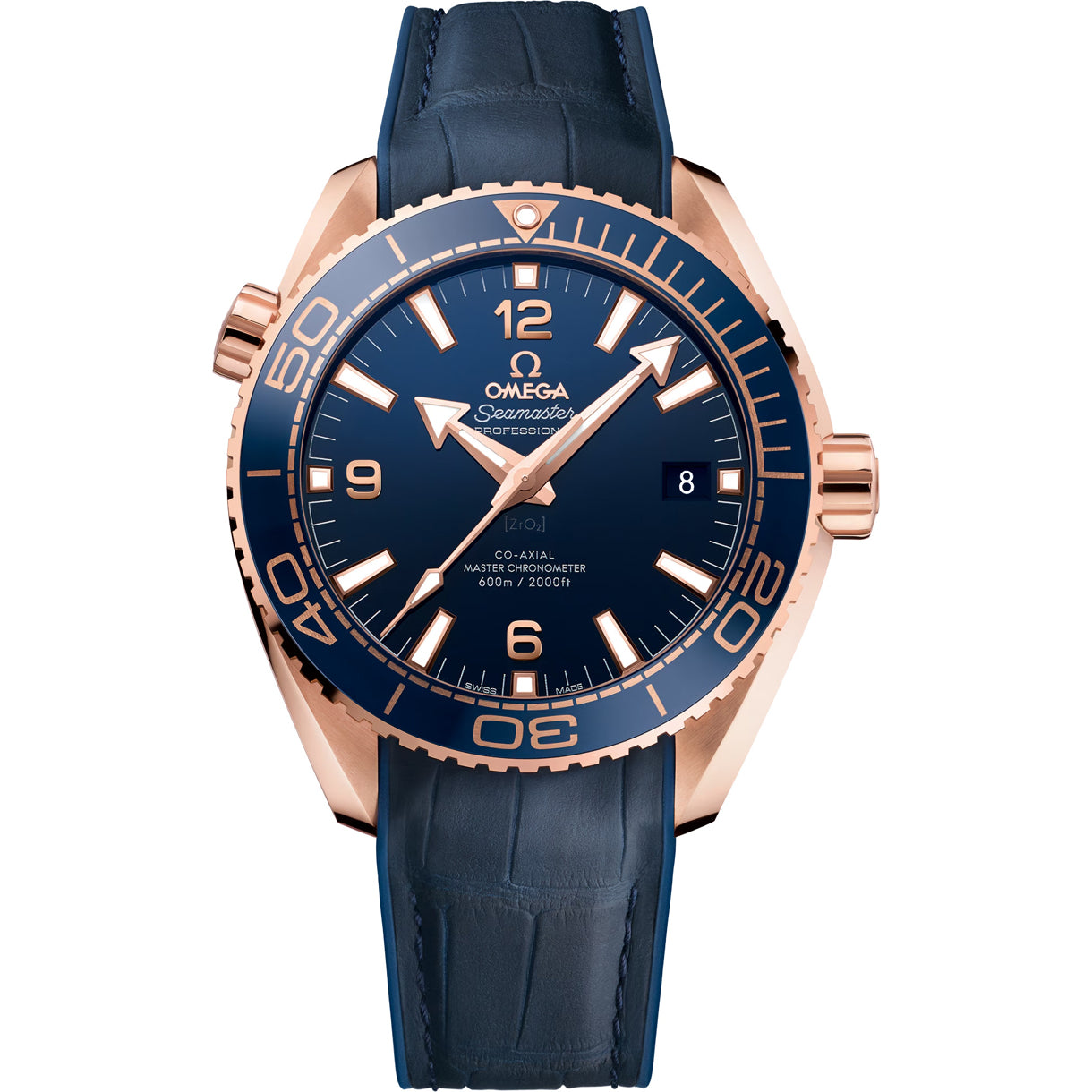 Omega Seamaster Planet Ocean 600M Sedna Gold on Strap