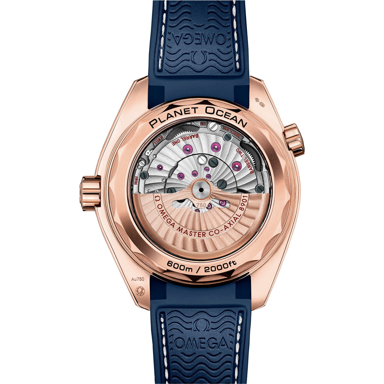 Omega Seamaster Planet Ocean 600M Sedna Gold on Strap