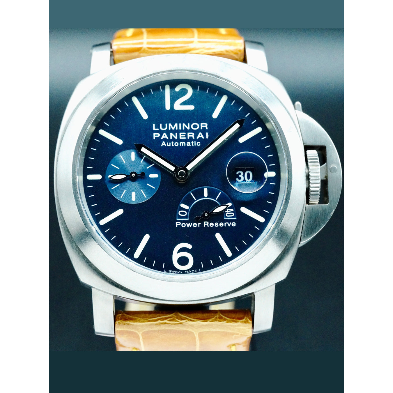 Panerai PAM00093 Luminor Power Reserve Titanium Blue Dial 44mm