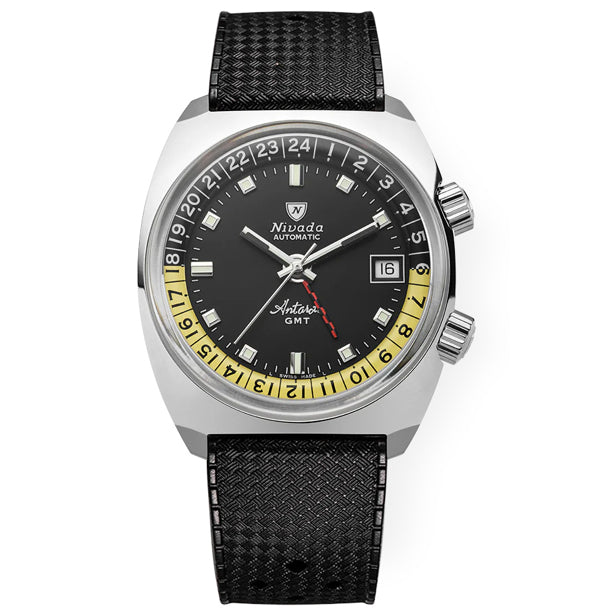Nivada Grenchen 32043A01 Antarctic GMT Rubber Tropic