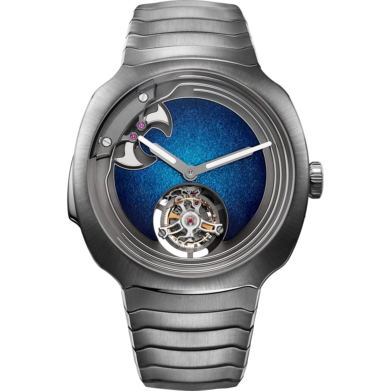 H. Moser & Cie. 6905-1200 Minute Repeater Tourbillon Steel Blue Fumé Enamel Dial