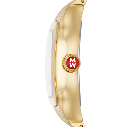 Michele MWW33B000010 Meggie 18K Gold-Plated Diamond Mother of Pearl Dial