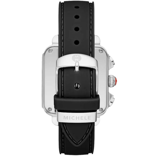 Michele MWW06K000071 Deco Sport Chronograph Stainless Steel Black Silicone Strap