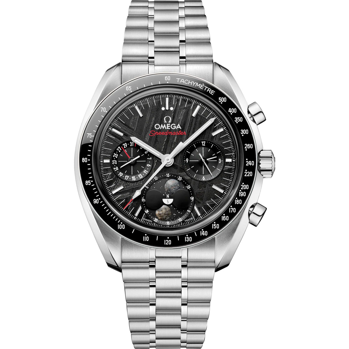 Omega Speedmaster Moonphase Meteorite Black 304.30.43.52.01.001