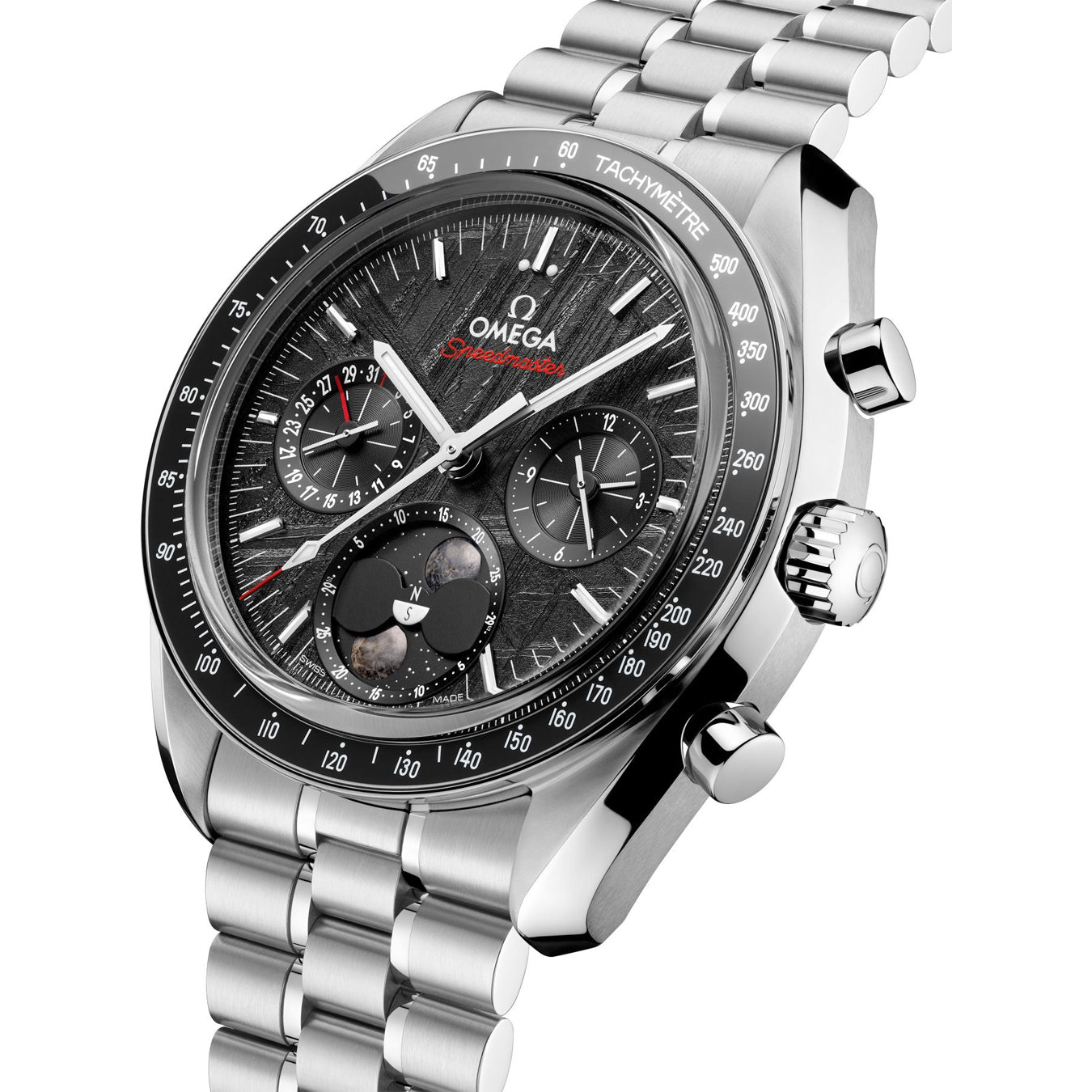 Omega Speedmaster Moonphase Meteorite Black 304.30.43.52.01.001