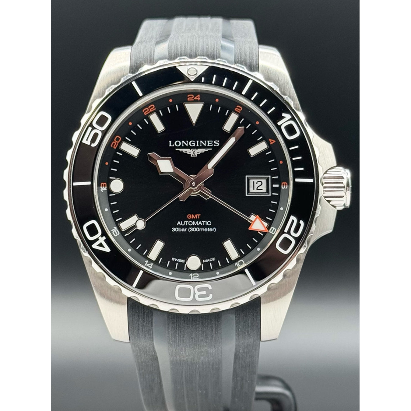 Longines L3.790.4.56.9 Hydroconquest Black Dial on Strap