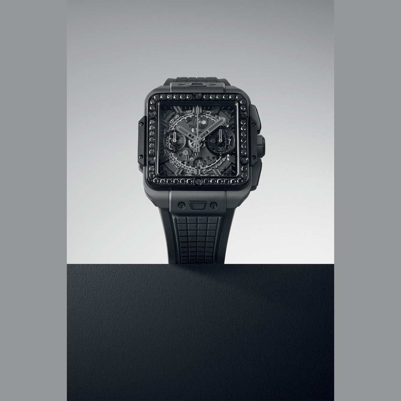 Hublot 821.CX.0140.RX.1200 Square Bang Unico all Black Diamonds