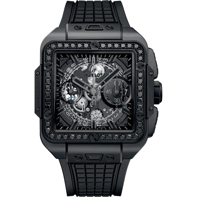 Hublot 821.CX.0140.RX.1200 Square Bang Unico all Black Diamonds