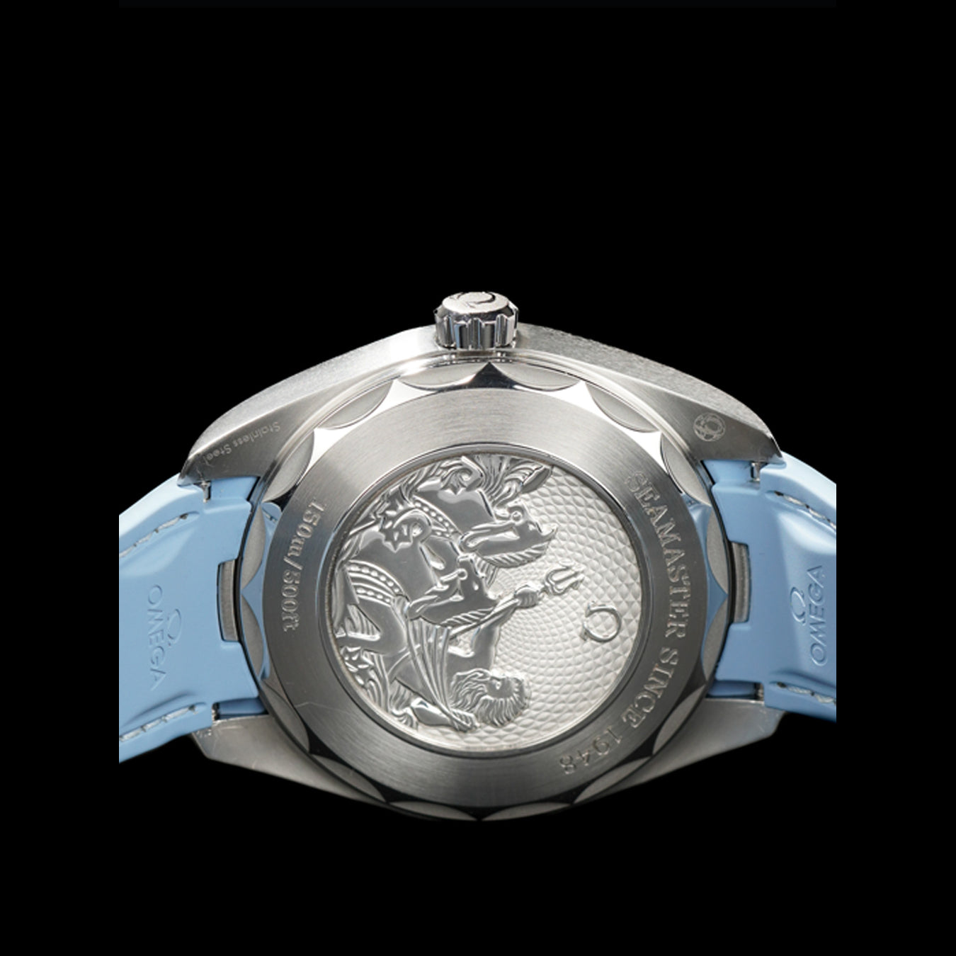 Omega 220.12.43.22.03.002 Seamaster Aqua Terra 150M Worldtimer Summer Blue on Strap