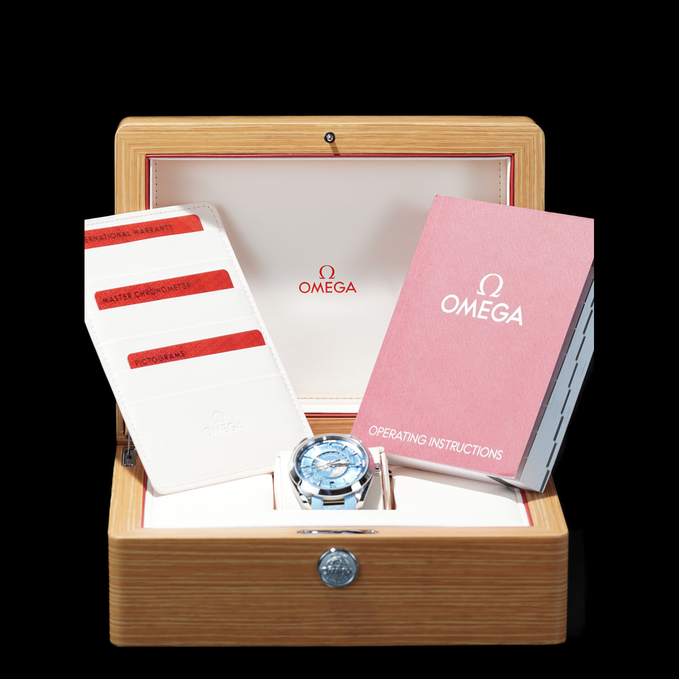 Omega 220.12.43.22.03.002 Seamaster Aqua Terra 150M Worldtimer Summer Blue on Strap
