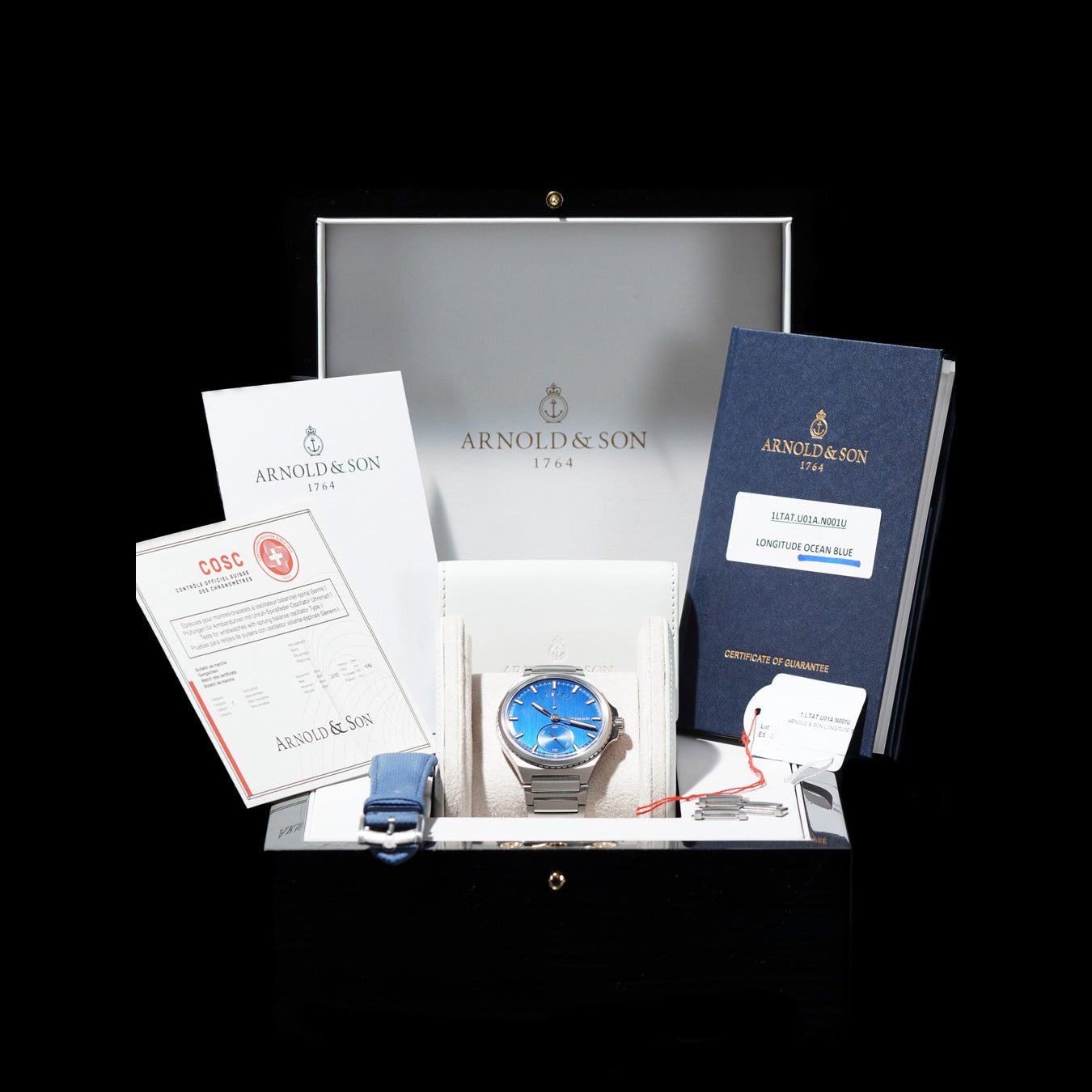 Arnold and Son 1LTAT.U01A.N001U Longitude Titanium Ocean Blue