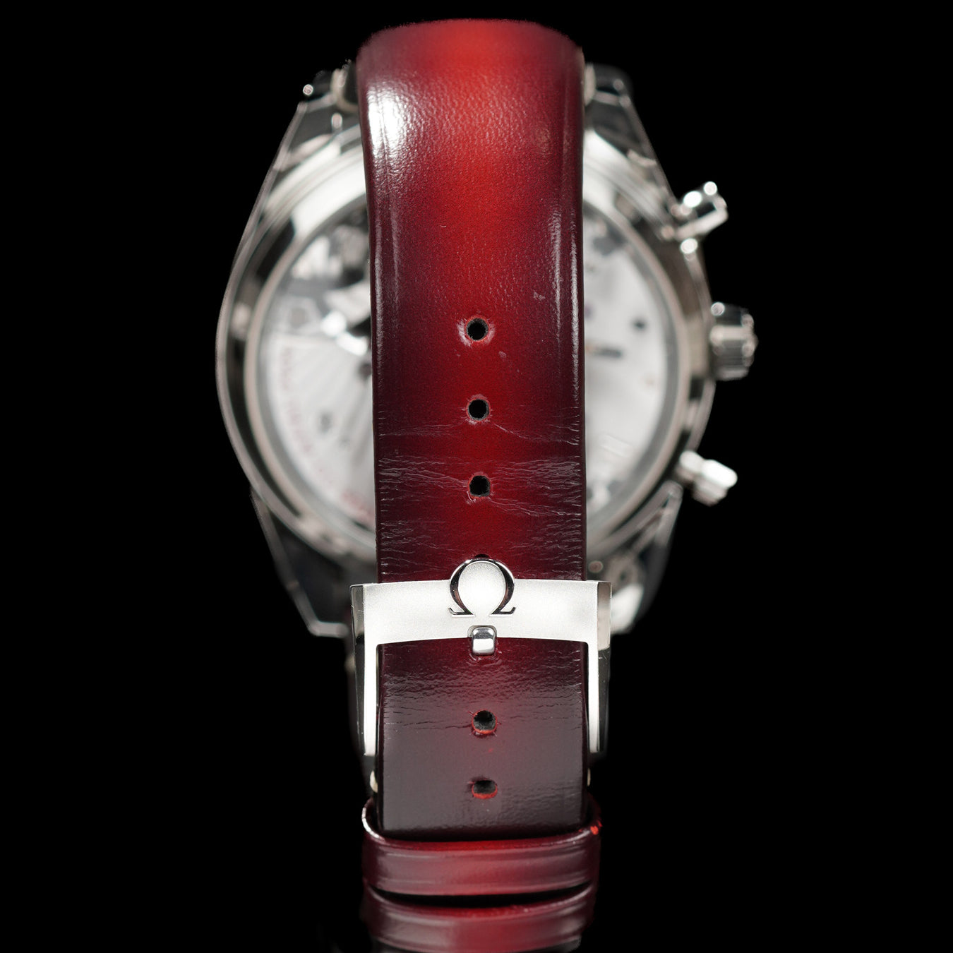 Omega 332.12.41.51.11.001 Speedmaster 57 Coaxial Chronometer Chronograph Red Dial on Strap