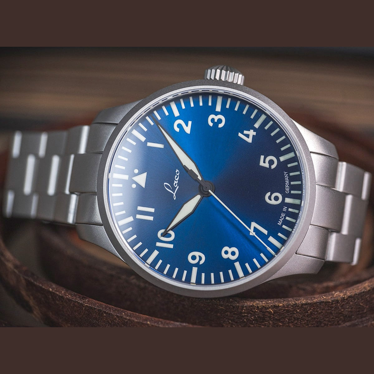 Laco Pilot Watch Augsburg Blaue Stunde 42 MB