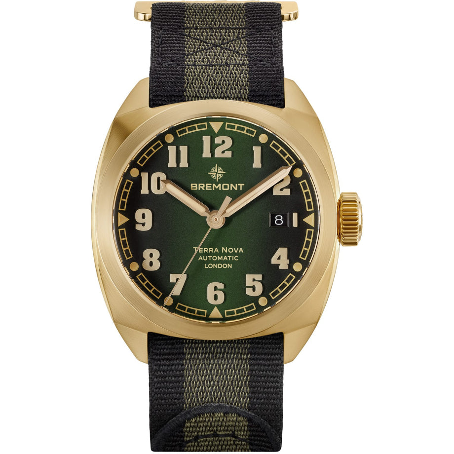 Bremont TN40-DT-BZ-GN-N-S Terra Nova Bronze Green Dial on NATO Strap