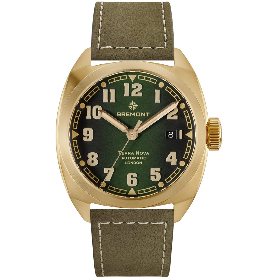 Bremont TN40-DT-BZ-GN-L-S Terra Nova Bronze Green Dial on Leather Strap
