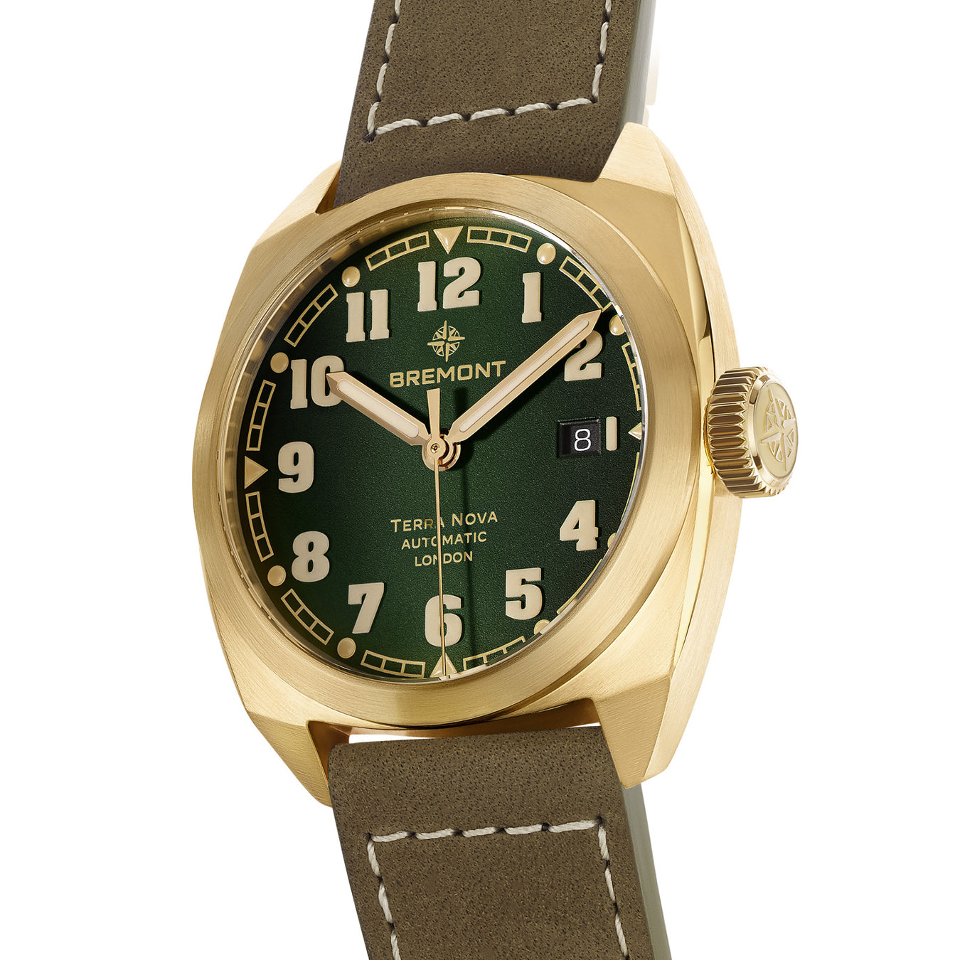 Bremont TN40-DT-BZ-GN-L-S Terra Nova Bronze Green Dial on Leather Strap
