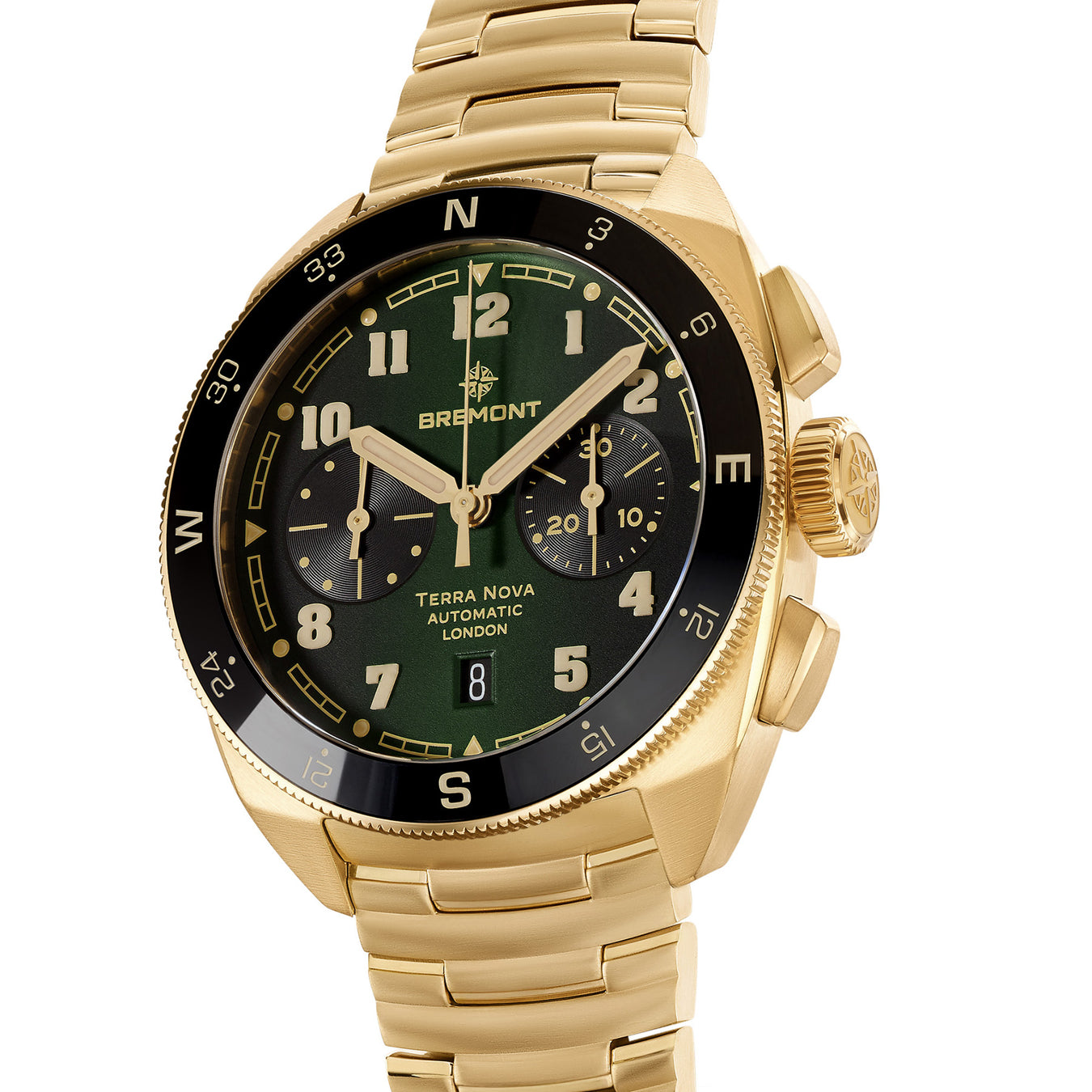 Bremont TN42-CHR-BZ-GN-B Terra Nova Chronograph Bronze on Bracelet