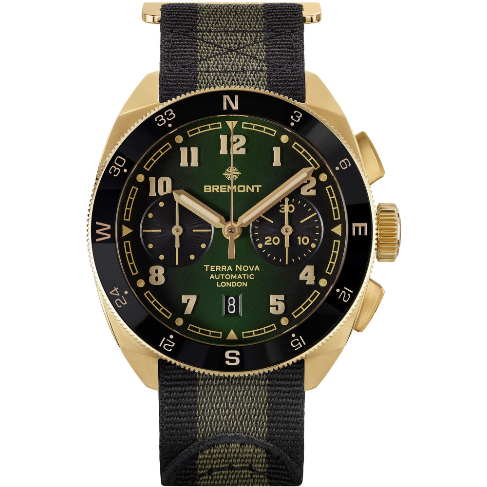 Bremont TN42-CHR-BZ-GN-N-S Terra Nova Chronograph Bronze on NATO Strap