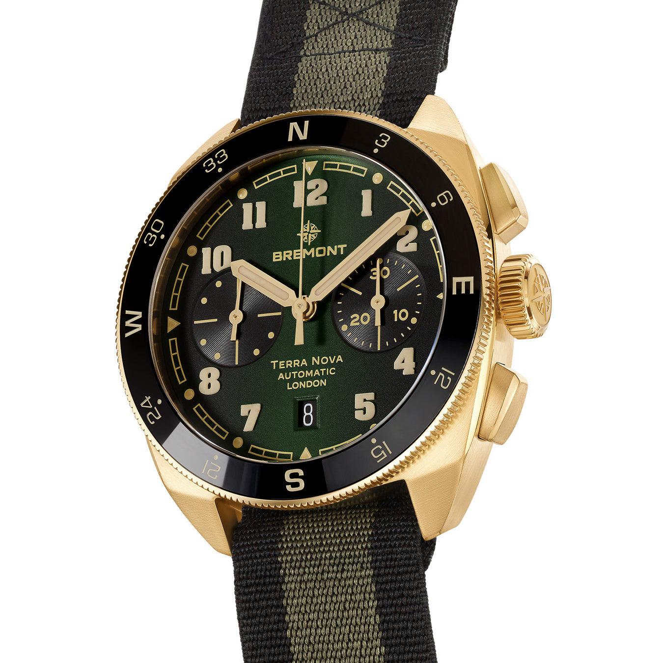Bremont TN42-CHR-BZ-GN-N-S Terra Nova Chronograph Bronze on NATO Strap