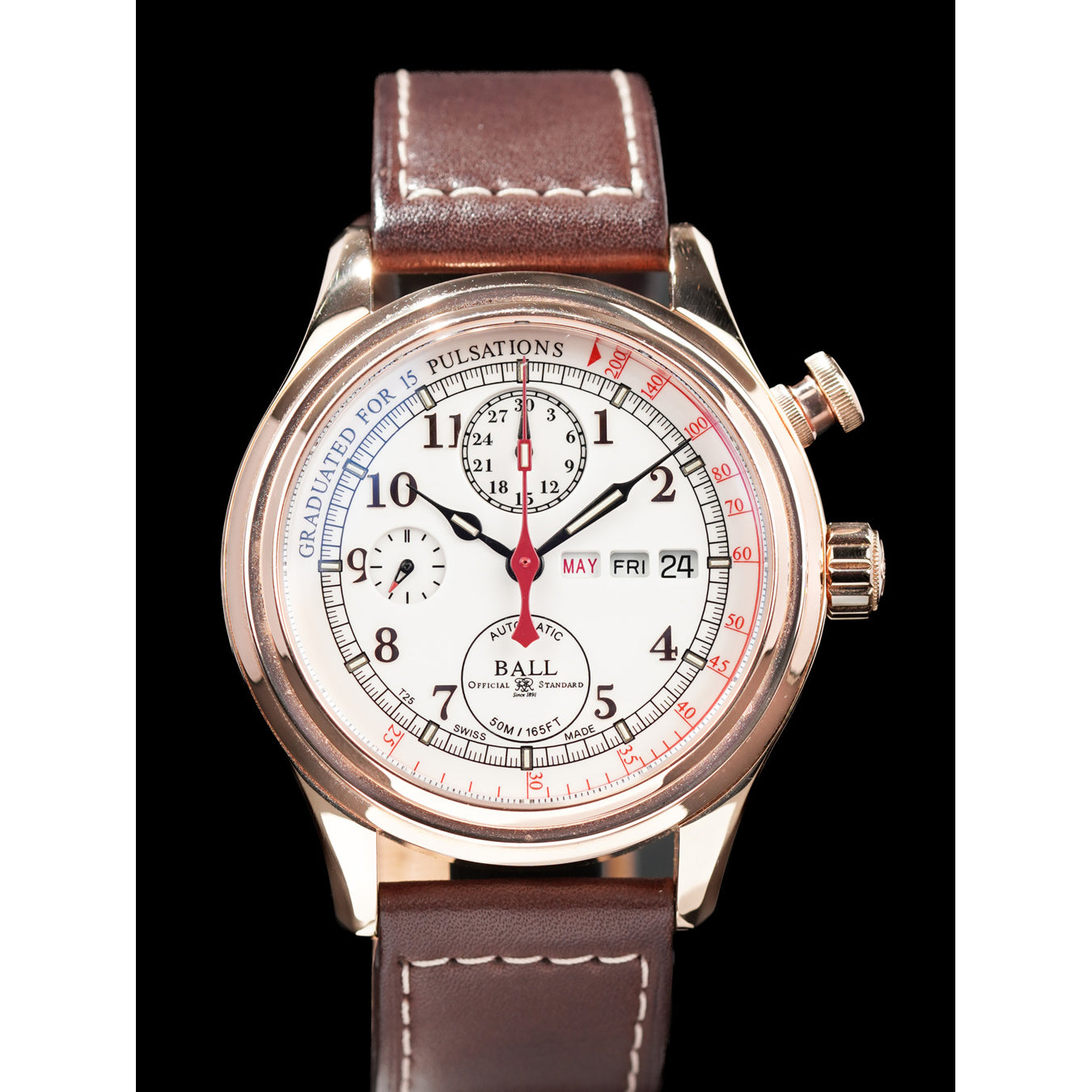 Ball Watch Trainmaster Doctor Chronograph CM1032D-PG-L1J-WH