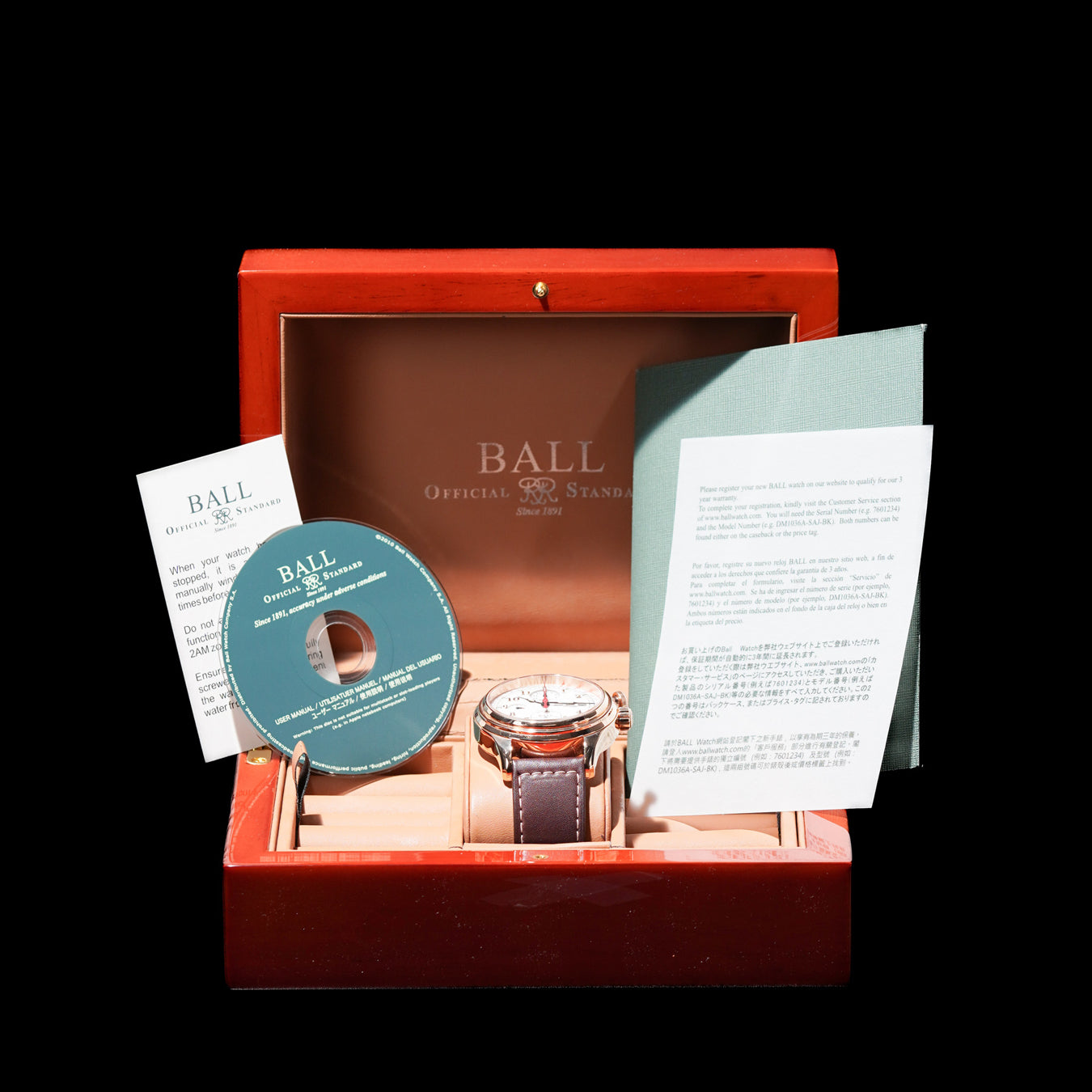 Ball Watch Trainmaster Doctor Chronograph CM1032D-PG-L1J-WH