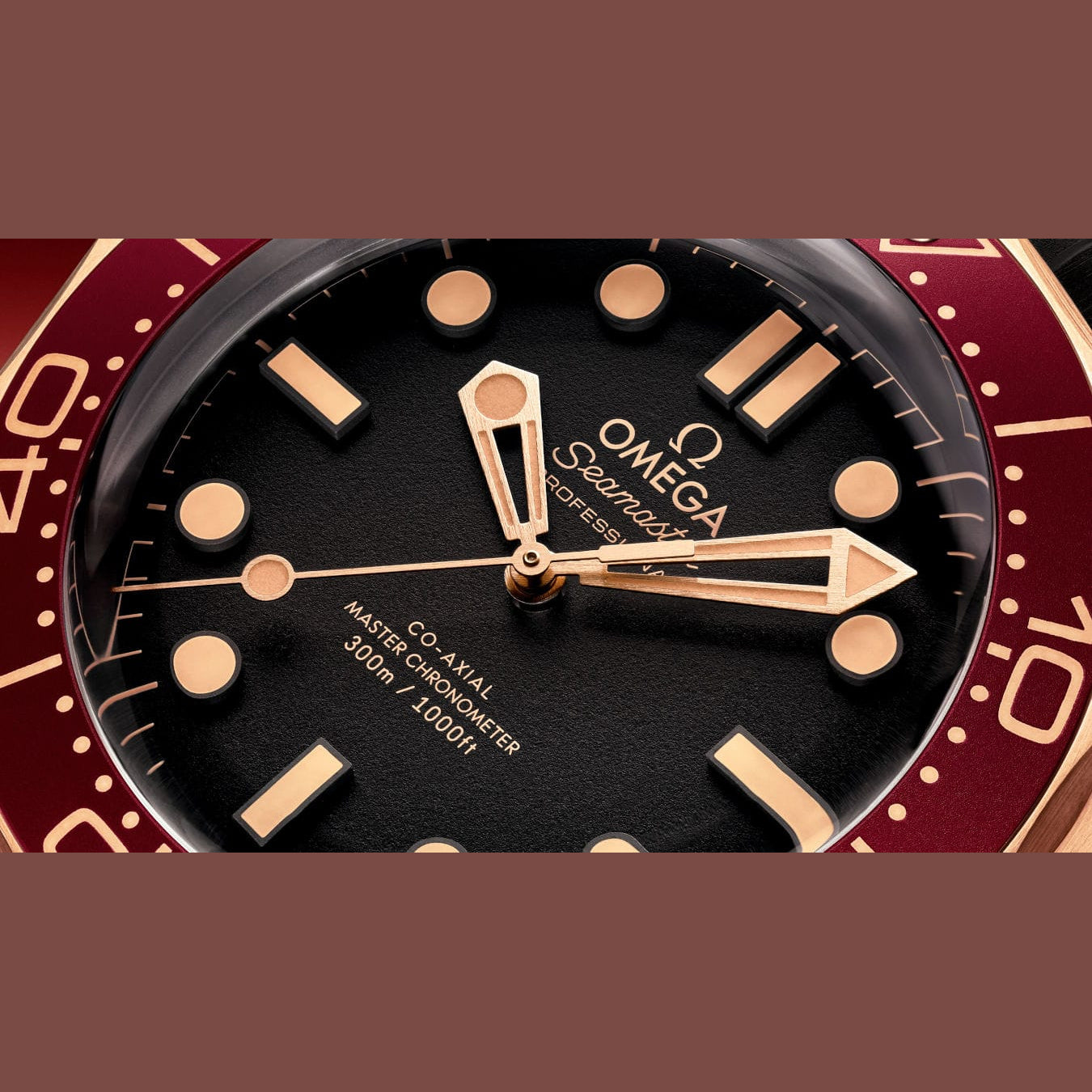 Omega Seamaster Diver 300M Bronze Gold "Ironman" On Rubber Strap 210.92.42.20.01.003