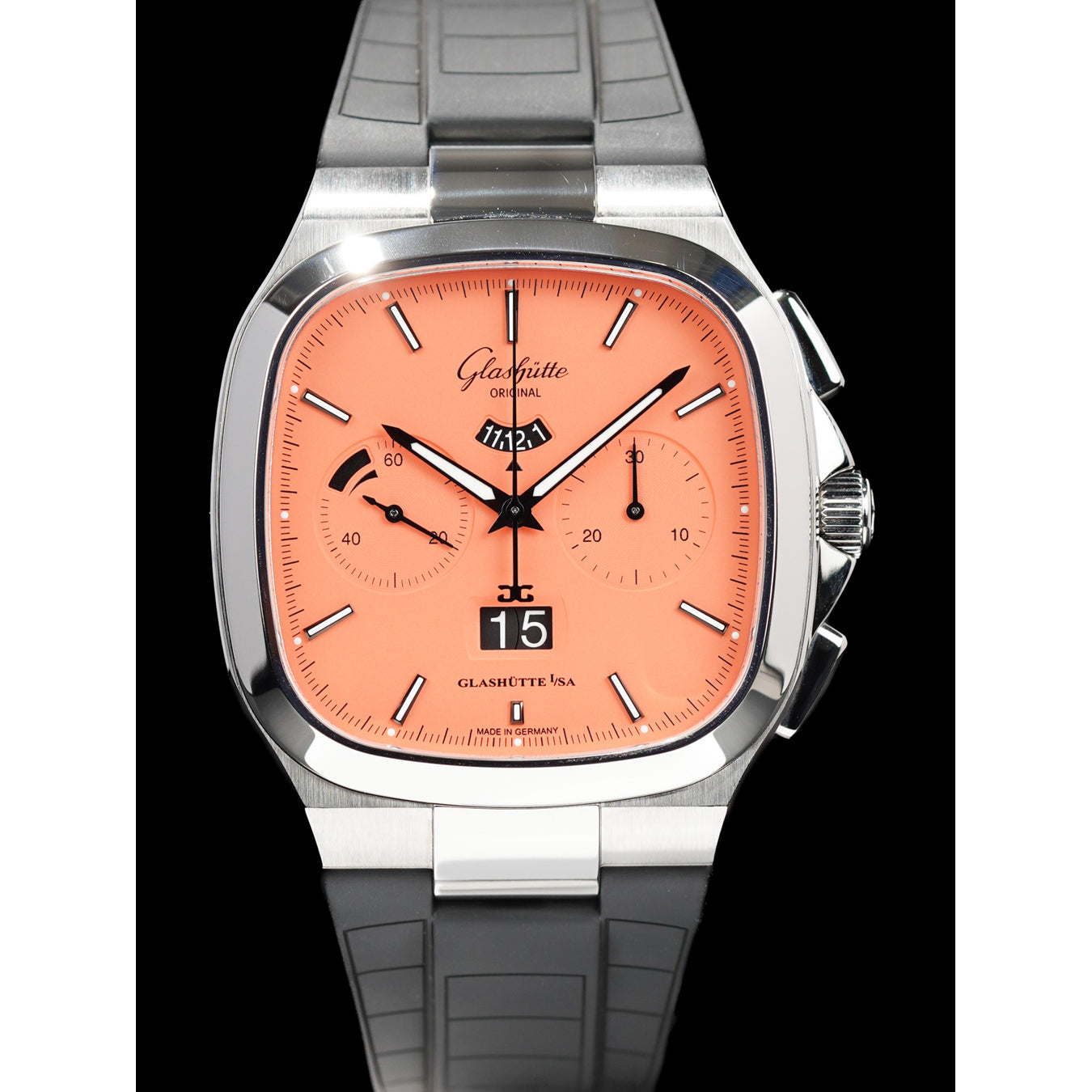 Glashütte Original 1-37-02-11-02-63 Seventies Chronograph Panorama Date on Strap