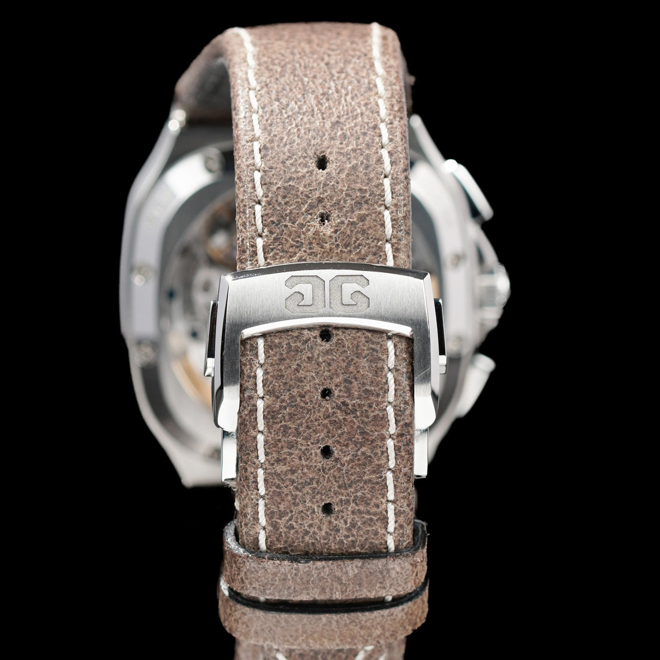 Glashütte Original 1-37-02-09-02-62 Seventies Chronograph Panorama Date Fab Green on Leather Strap