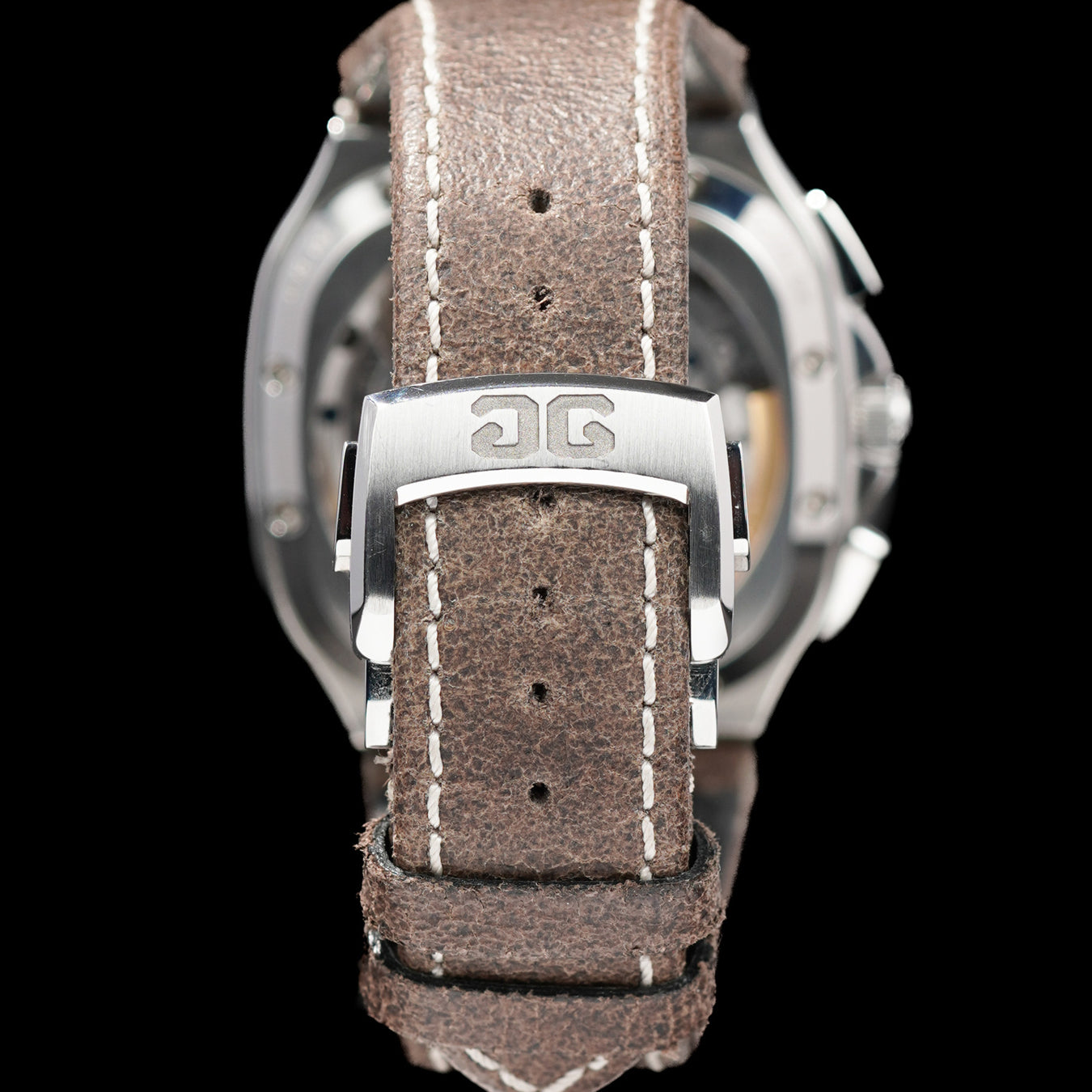 Glashütte Original 1-37-02-09-02-62 Seventies Chronograph Panorama Date Fab Green on Leather Strap