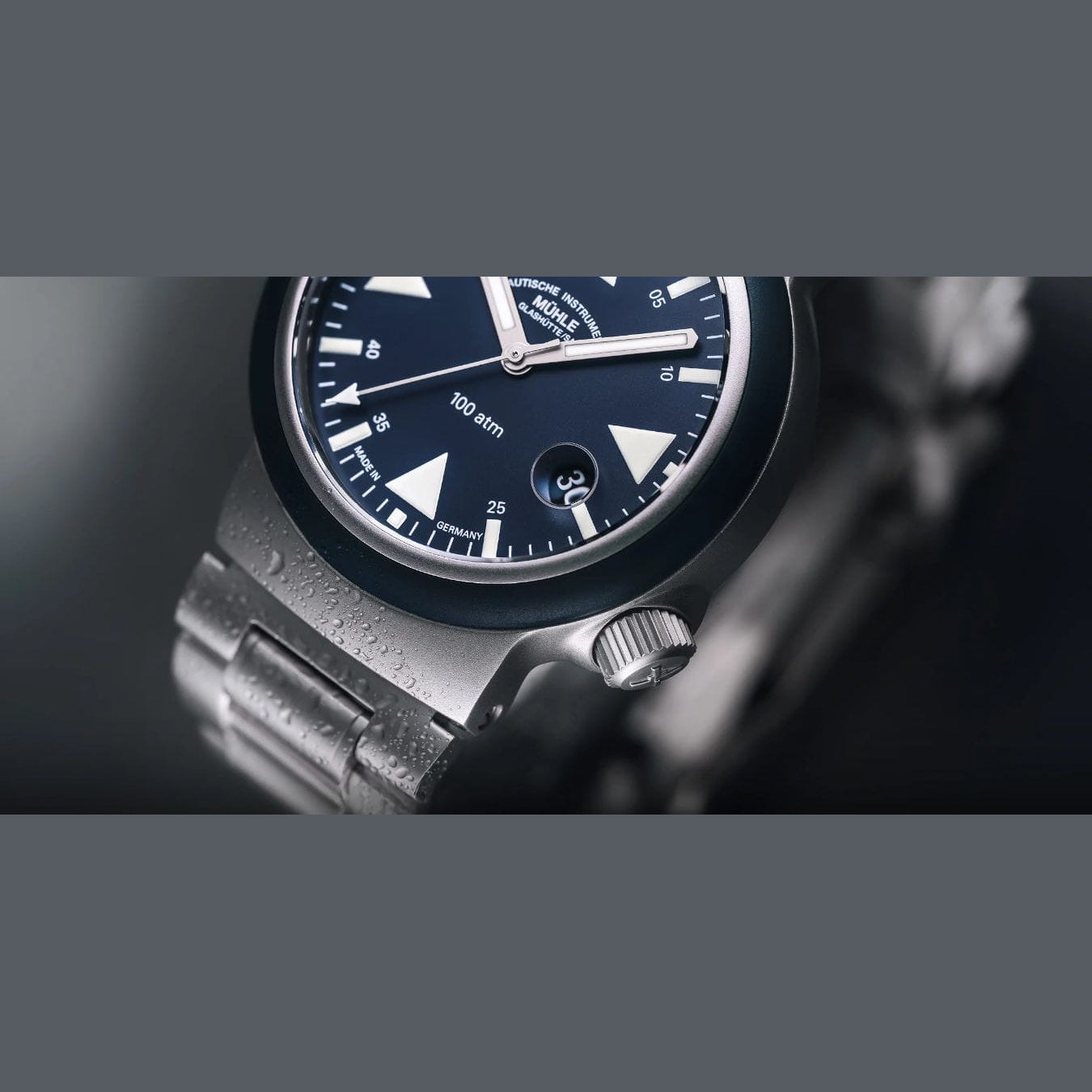 Mühle Glashütte M1-41-02-MB-II S.A.R Rescue Timer Nautical Blue On Bracelet
