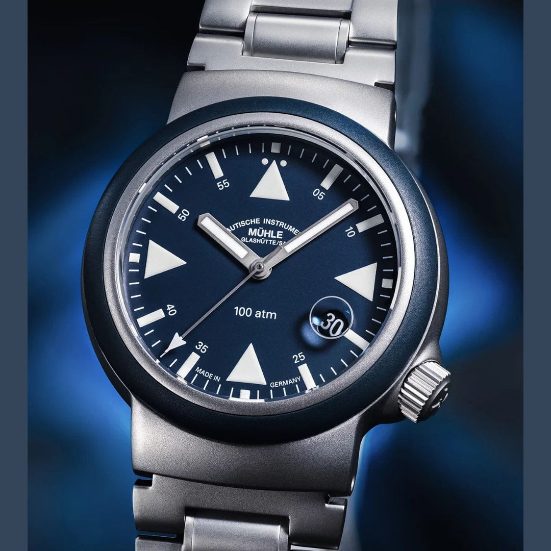Mühle Glashütte M1-41-02-MB-II S.A.R Rescue Timer Nautical Blue On Bracelet