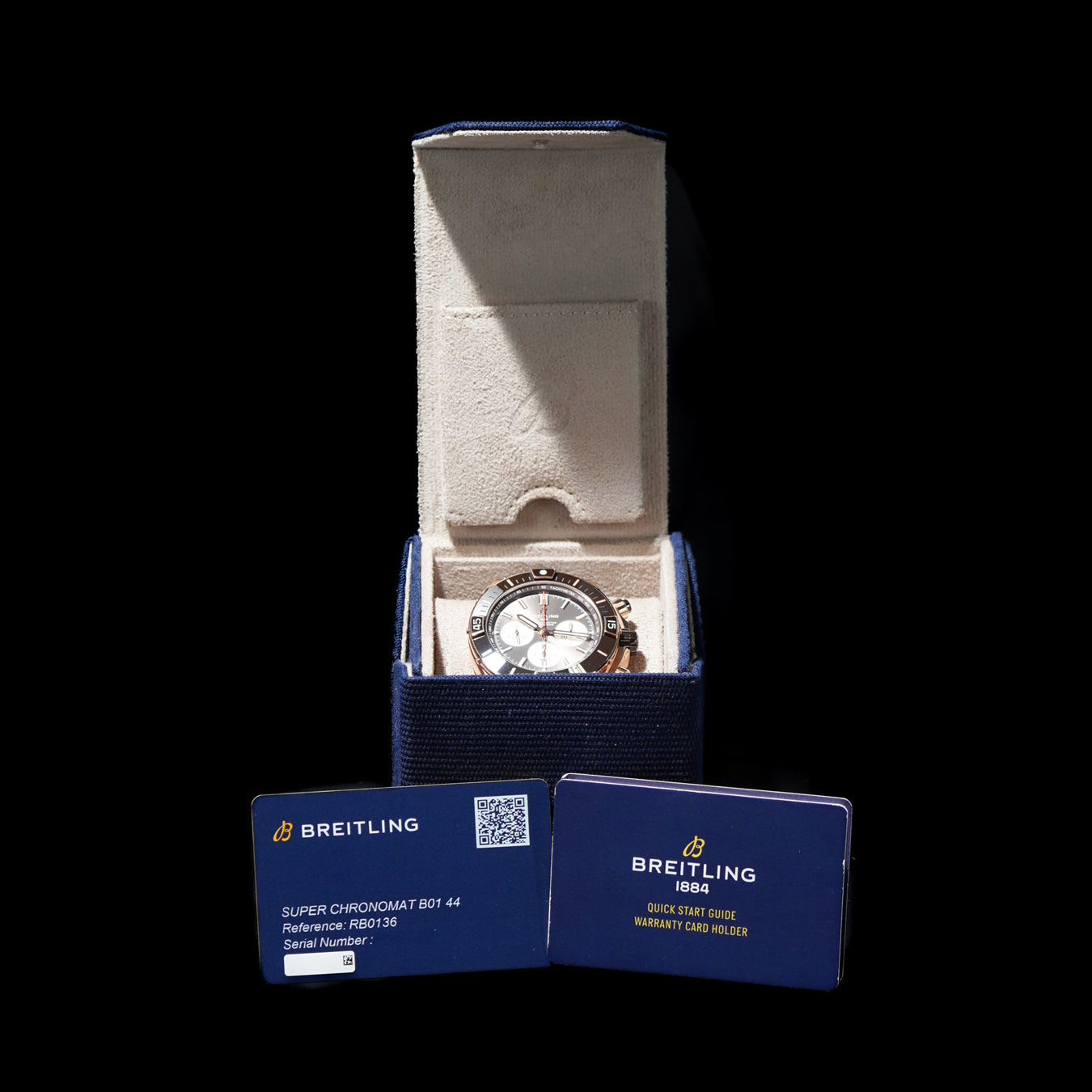 Breitling RB0136 Super Chronomat B01 44 18k Red Gold - Brown