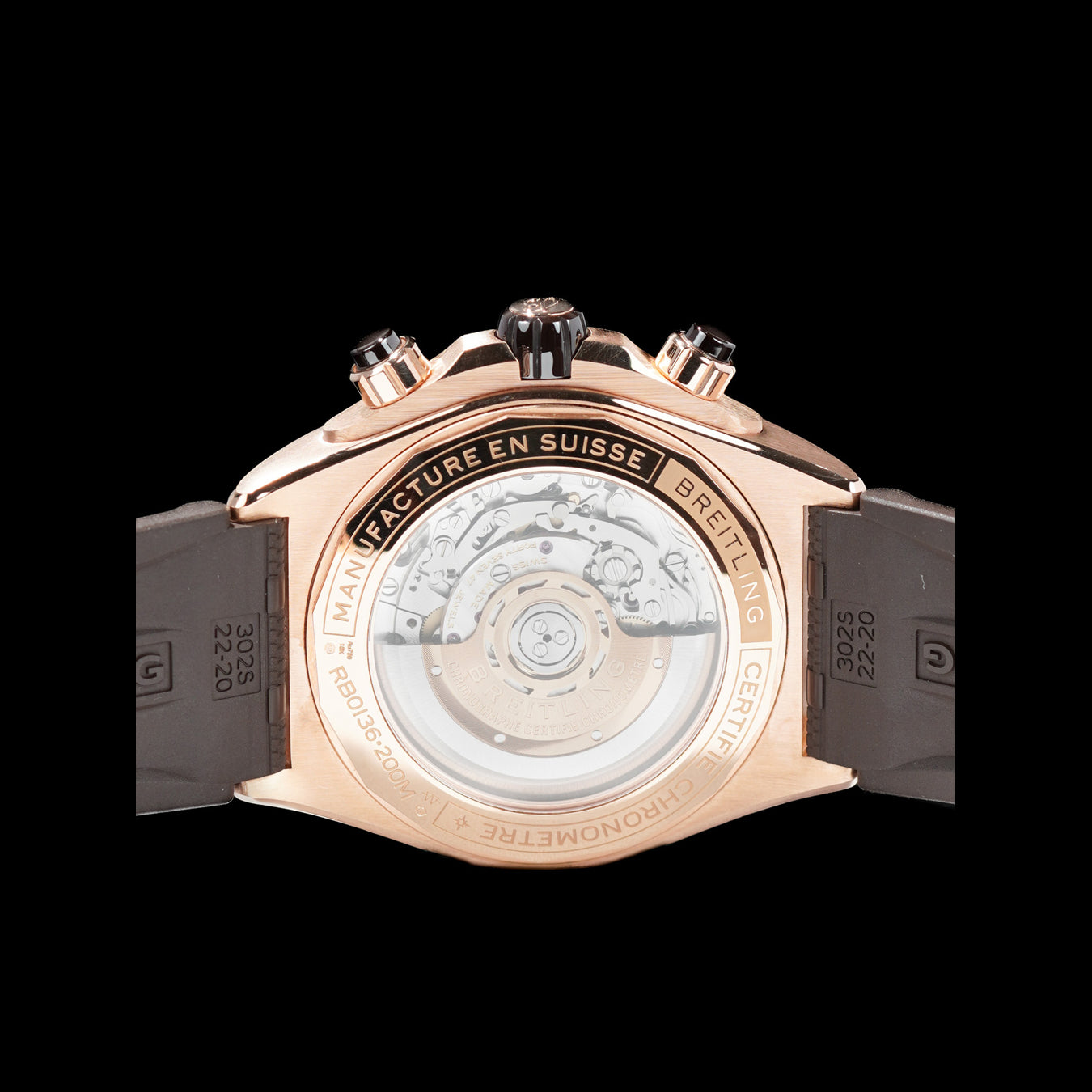 Breitling RB0136 Super Chronomat B01 44 18k Red Gold - Brown