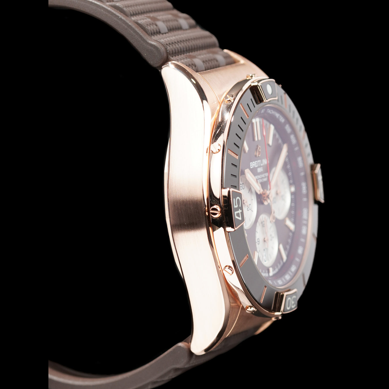 Breitling RB0136 Super Chronomat B01 44 18k Red Gold - Brown