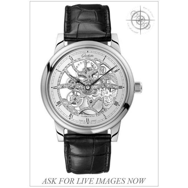 Glashütte Original 1-49-18-01-05-30 Senator Skeleton Red Gold Silver