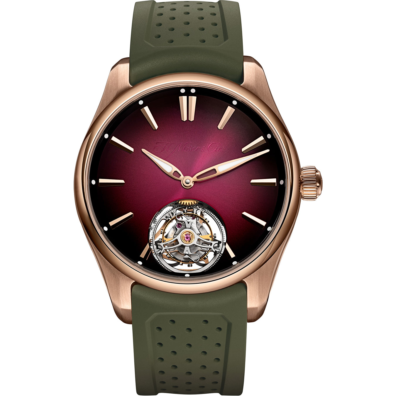 H. Moser & Cie. 3805-0400 Tourbillon Red Gold Bordeaux Fumé  Dial