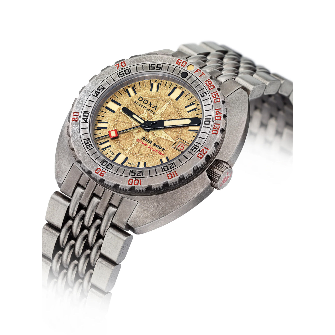 DOXA Sub 300T Clive Cussler 840.80.031.15 on bracelet