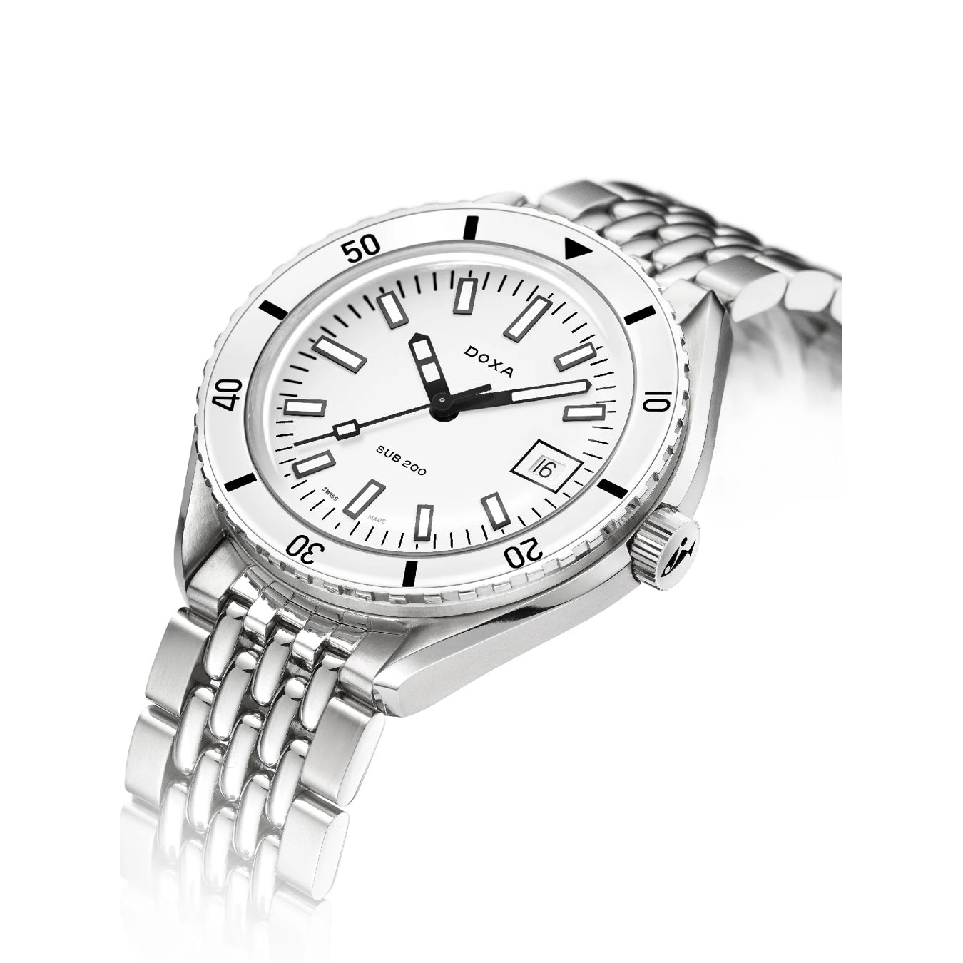 DOXA Sub 200 Whitepearl 799.10.011.10 on Bracelet