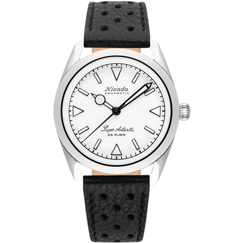 Nivada Grenchen 32065A10 Super Antarctic White Black Racing Strap
