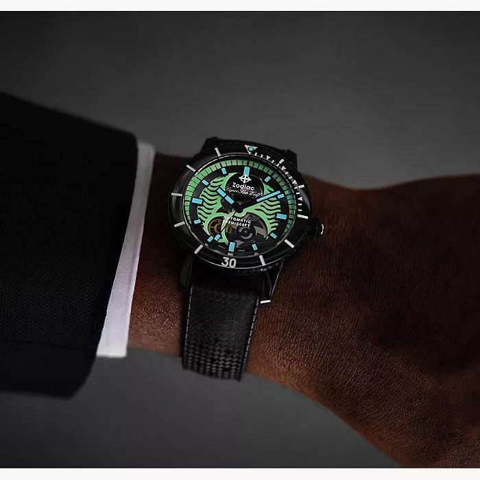 Zodiac ZO9318 Super Sea Wolf Skeleton Night Diver
