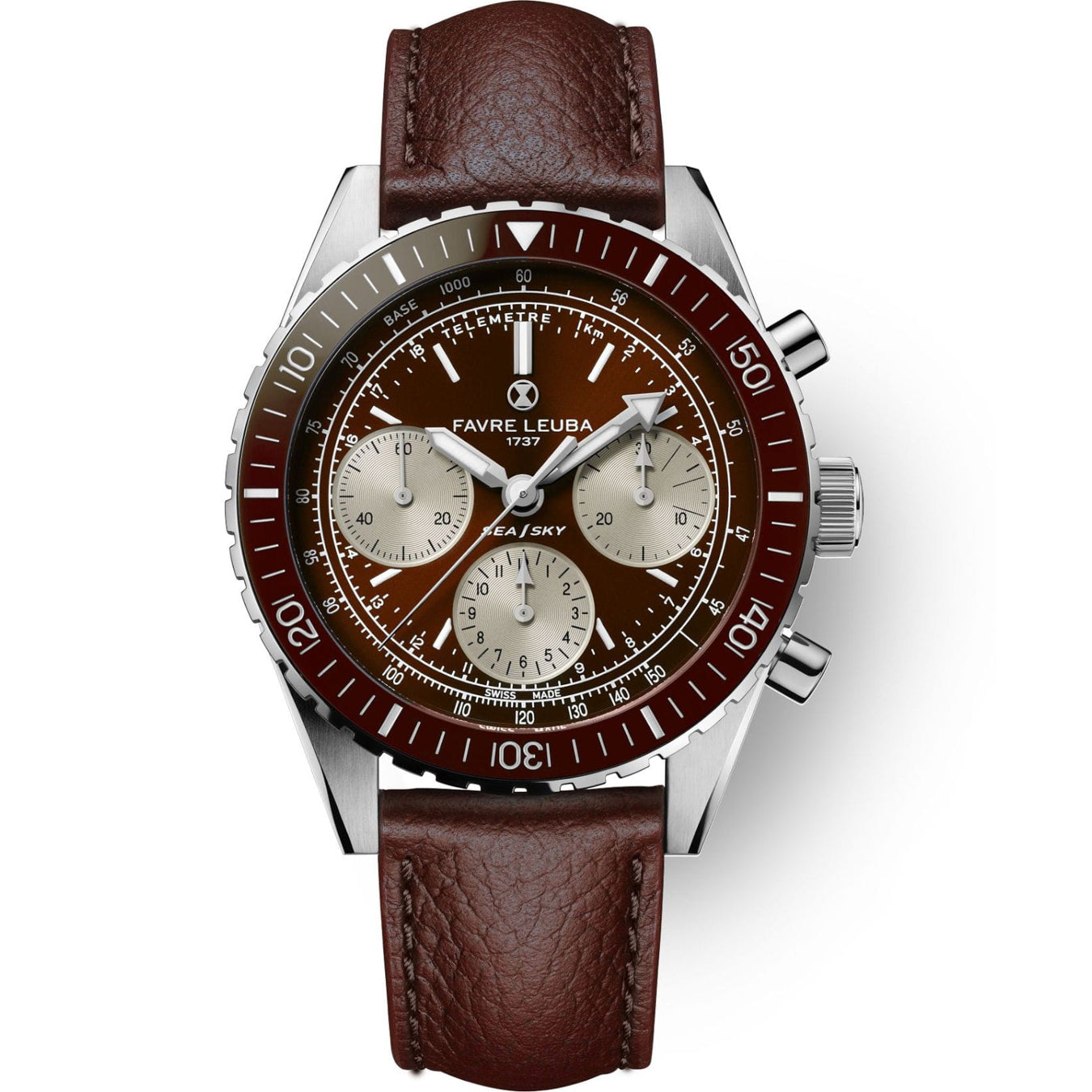 Favre Leuba 00.20212.112.05.105 Sea Sky Revival Brown Dial on Strap