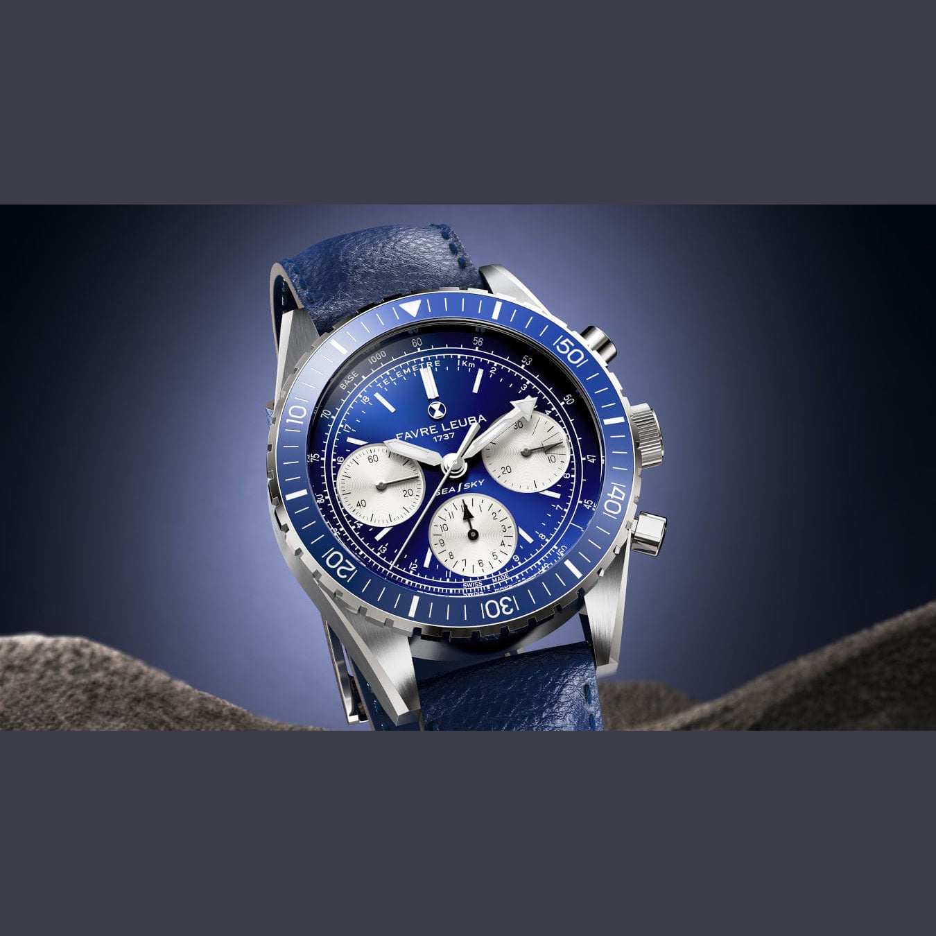 Favre Leuba 00.20212.112.02.102 Sea Sky Revival Blue Dial on Strap