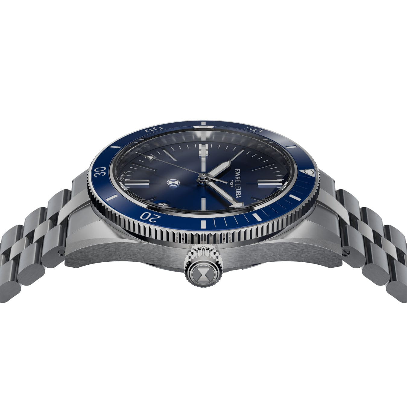 Favre Leuba 00.20308.101.02.200 Deep Raider Renaissance Blue Dial on Bracelet