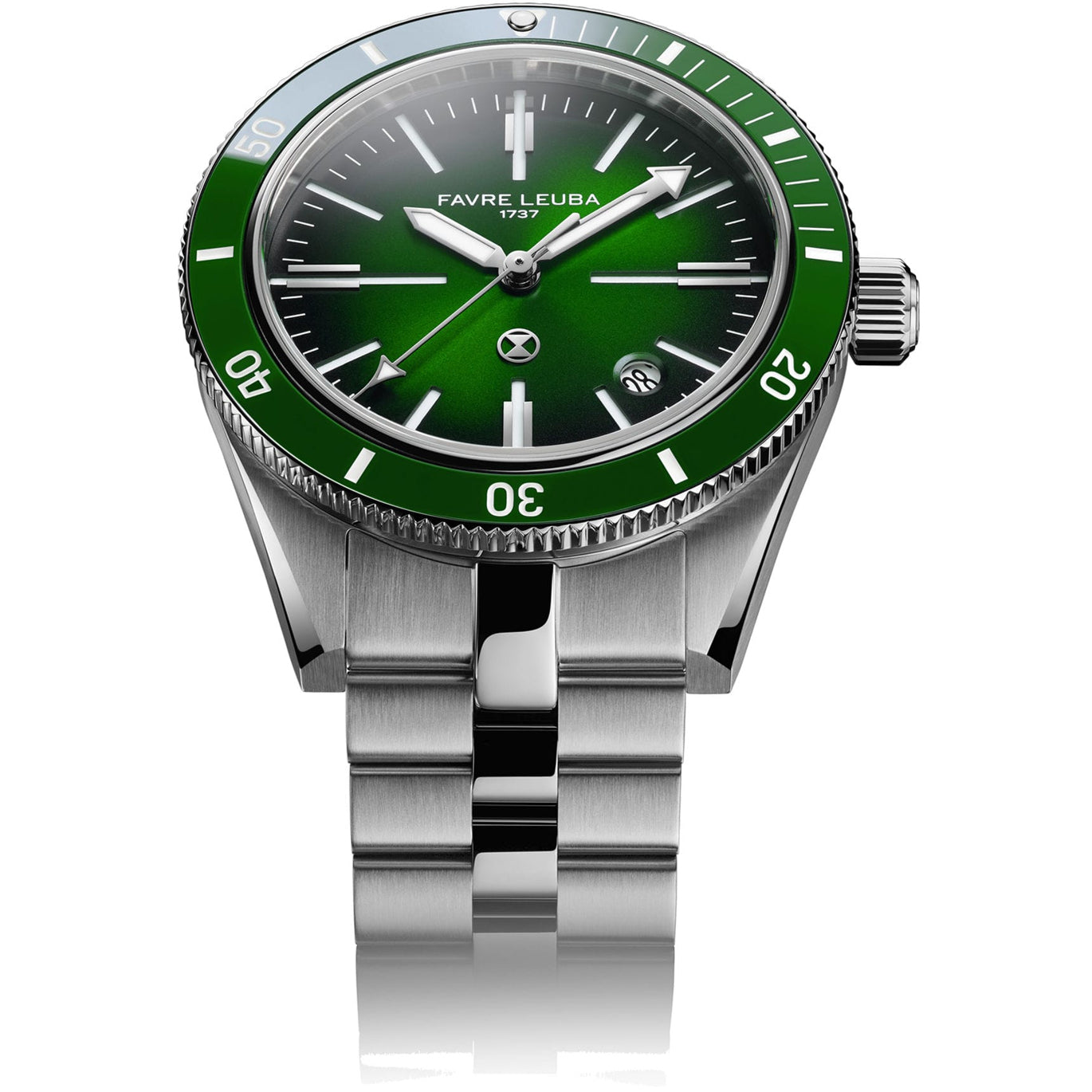 Favre Leuba 00.20308.101.03.200 Deep Raider Renaissance Green Dial on Bracelet