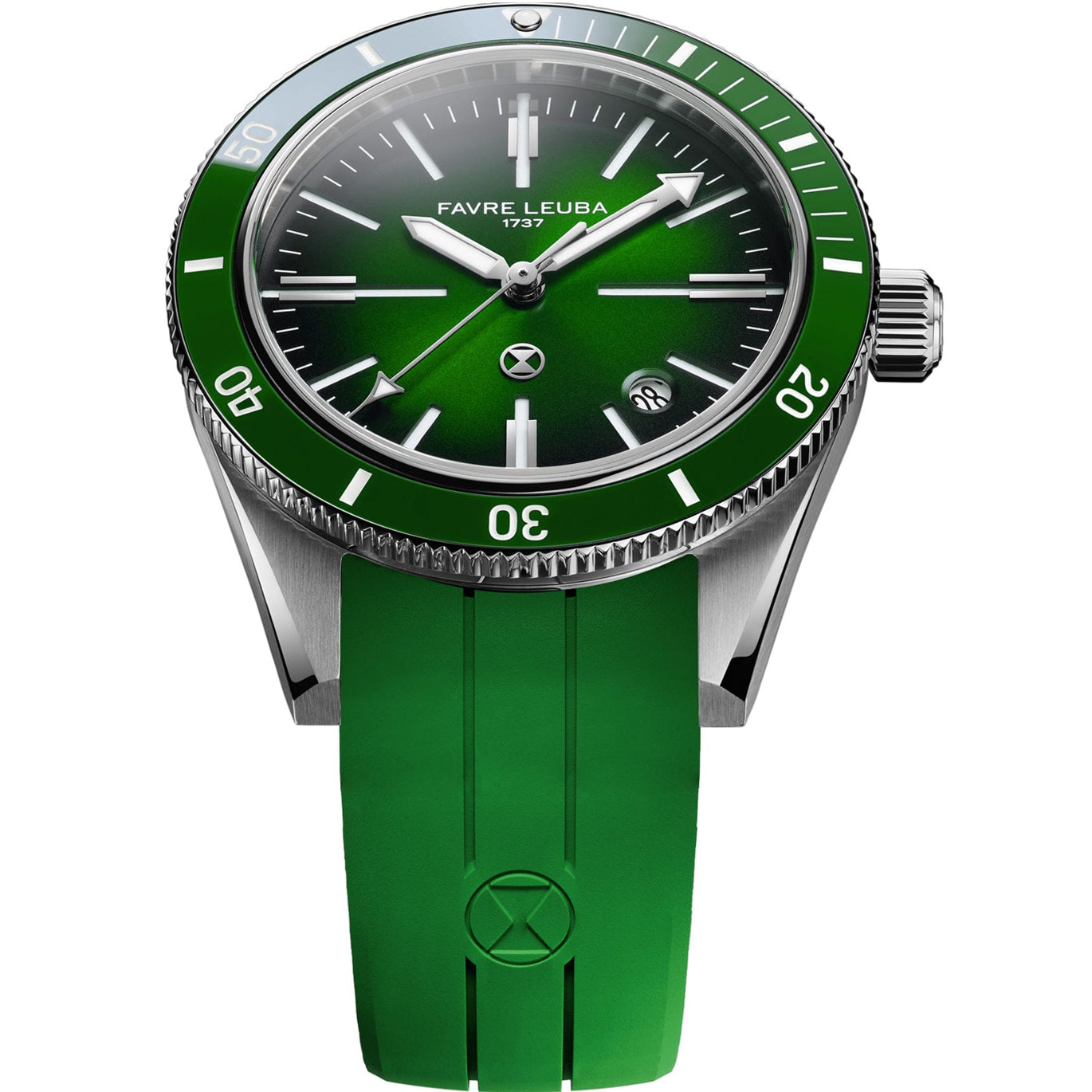 Favre Leuba 00.20308.101.03.303 Deep Raider Renaissance Green Dial on Strap