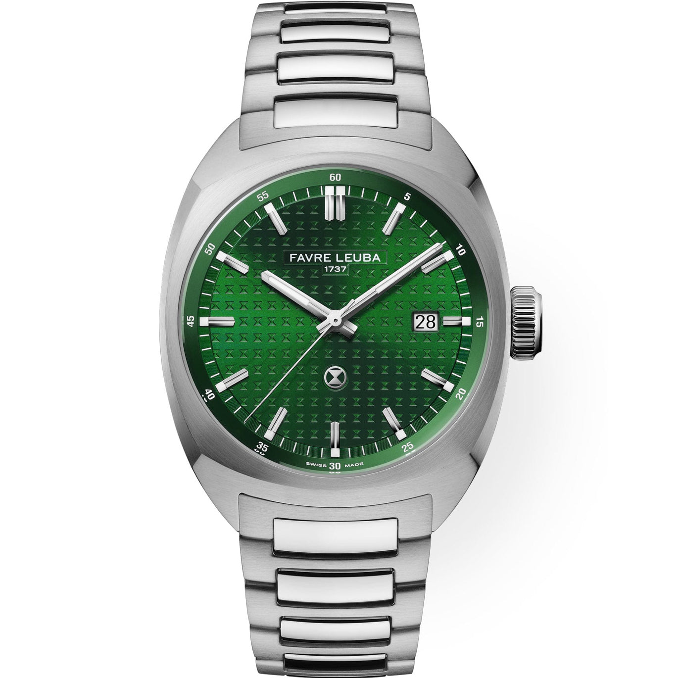 Favre Leuba 00.20102.102.03.200 Chief Date Green Dial on Bracelet