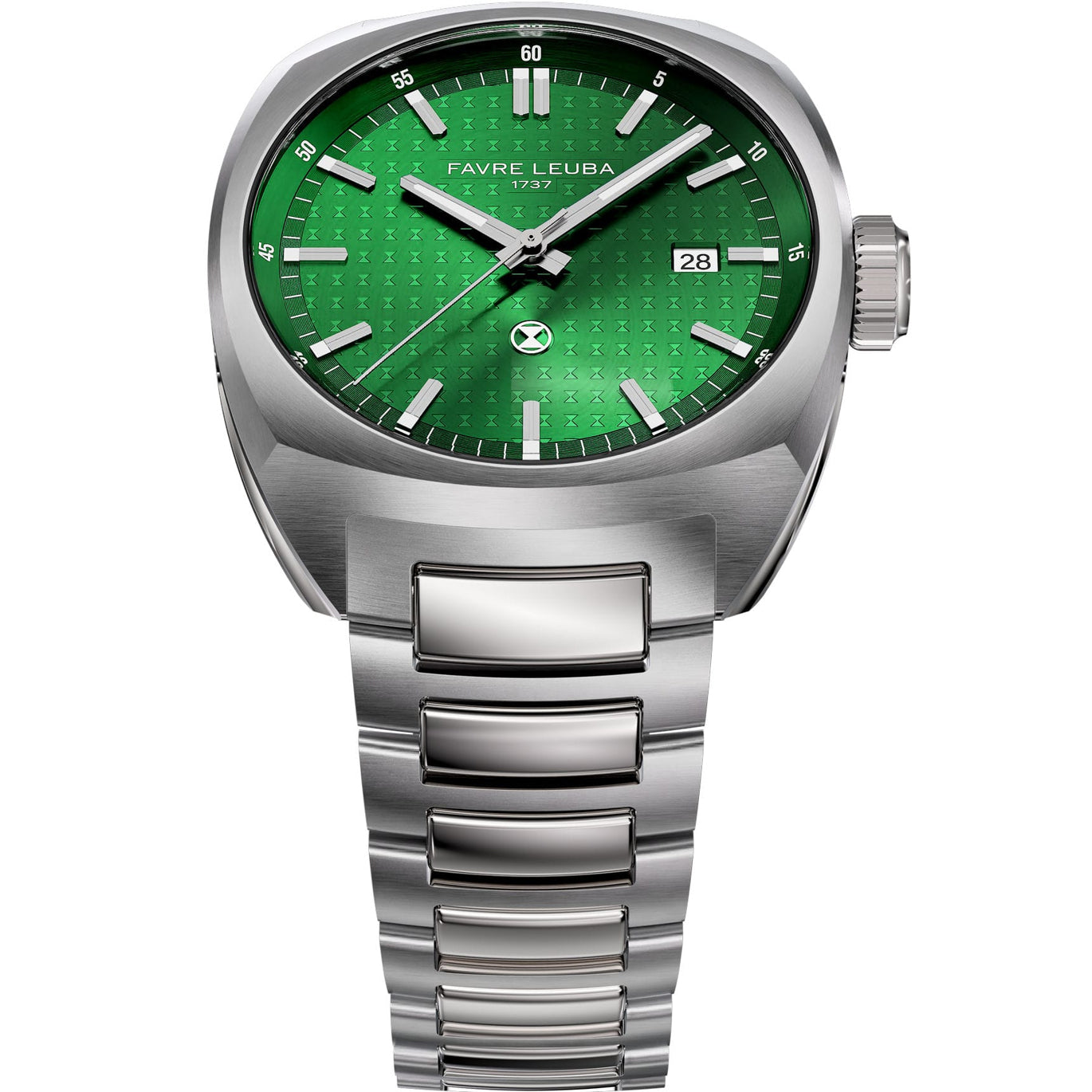 Favre Leuba 00.20102.102.03.200 Chief Date Green Dial on Bracelet