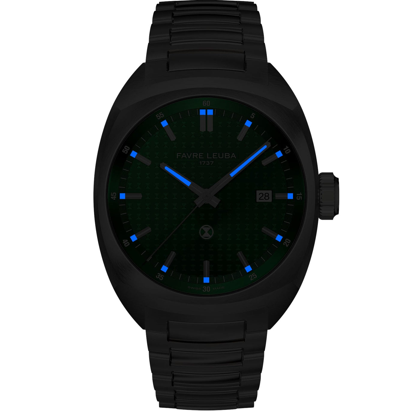 Favre Leuba 00.20102.102.03.200 Chief Date Green Dial on Bracelet